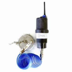 Logger conected to fire hose cap