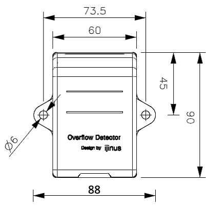 Dimensions Overflow data logger LCS