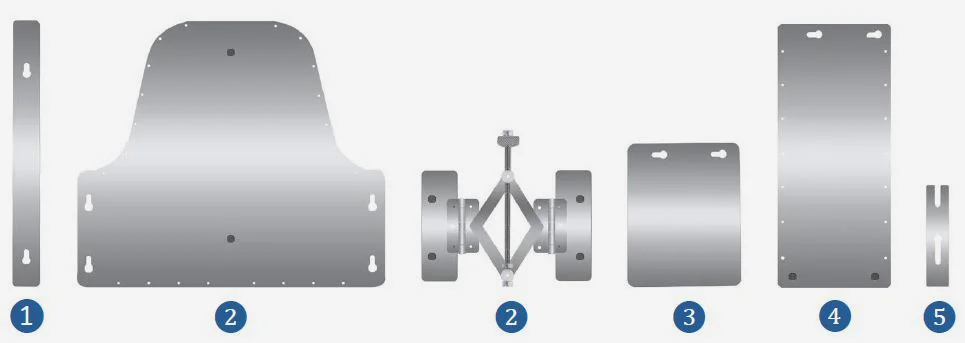 The different parts of the scissor ring and its extension