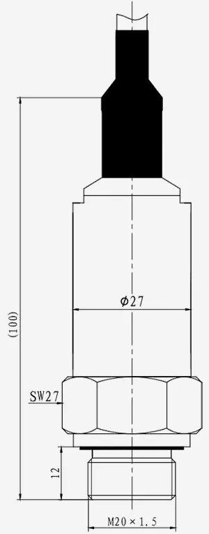 CPAB-EP-16 water pressure sensor dimensions