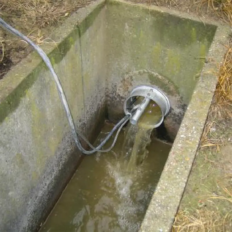 Manchon déversoir avec seuil circulaire.