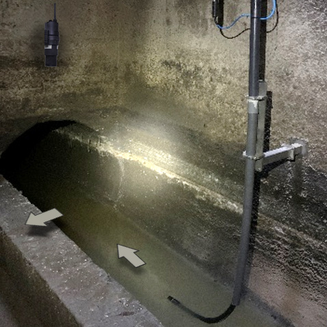 Niveau d'eau, de bactérie et de surverse